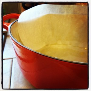 prepping the dutch oven